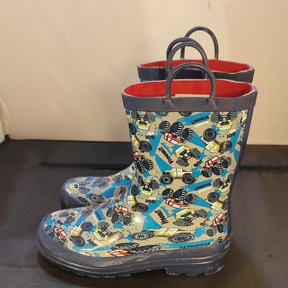 LILY&DAN KIDS DURABLE RUBBER VROOM RAIN BOOTS - Picture 8 of 14